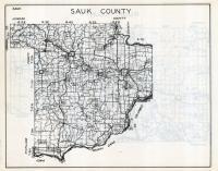 Sauk County Map, Wisconsin State Atlas 1933c